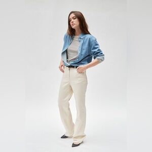 Thakoon high-waisted ecru denim pant